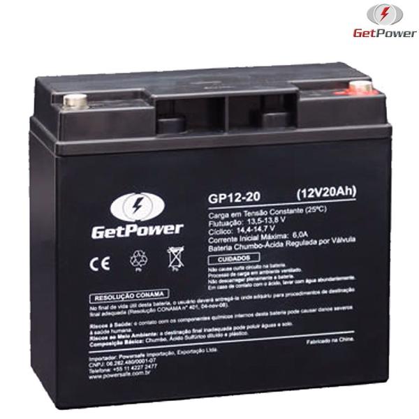 Bateria Selada VRLA 12V, 20Ah GP12-20 GetPower