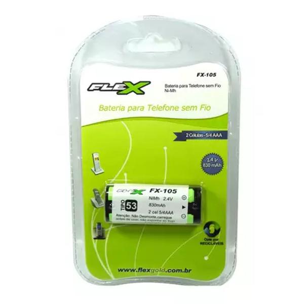 Bateria Telefone S/ Fio 2.4V 830mAh - Flex