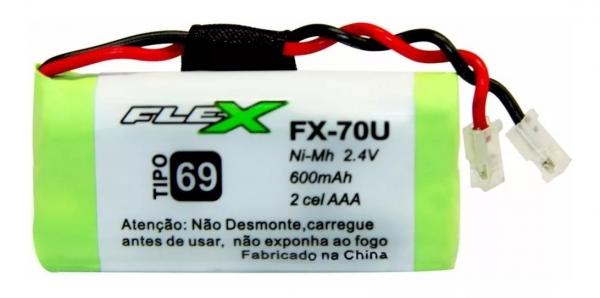 Bateria Telefone Sem Fio 2.4v 600mah 2aaa Ts 40 Fx-70u - Flex