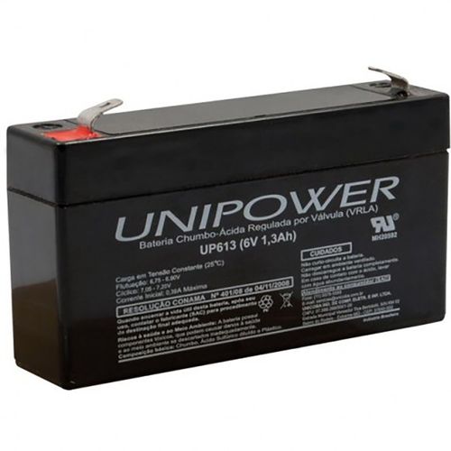 Bateria Unipower 6v 1.3 Up613 não Automotiva