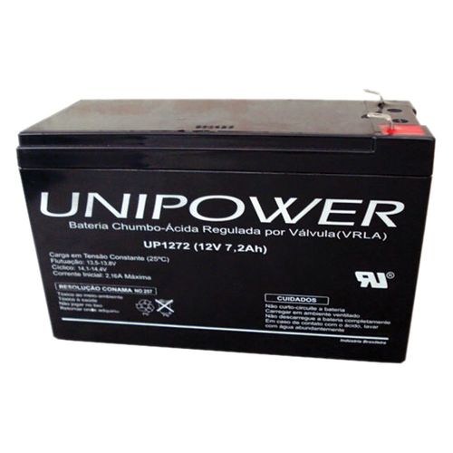 Bateria Unipower Up 1272 12v 7.2ah F187 não Automotiva