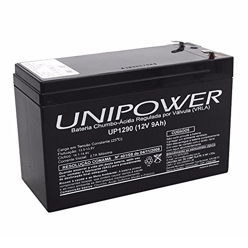 Bateria Unipower UP 1290 12V 9.0AH F187 Nao Automotiva