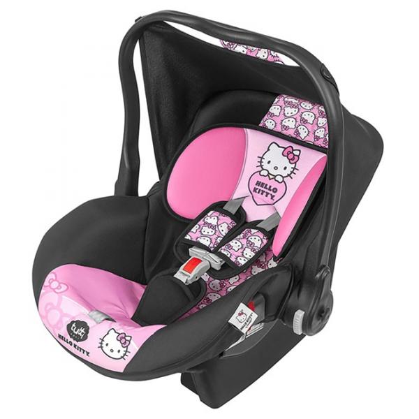 Bebê Conforto Tutti Baby Hello Kitty 13Kg Acolchoado Preto e Rosa