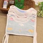 Bebê de 6 camadas de máscara Strap Gauze frente e verso de algodão Água-absorver toalha