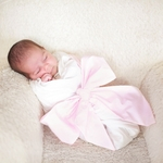 Bebê Seersucker Blanket bowknot Swaddle envoltório Foto Props