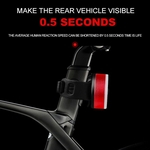 Bicicleta Intelligent Sensor Taillight forma redonda USB Luz recarregável Atenção para a noite de equitação