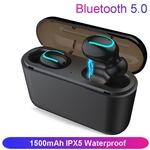 Bluetooth 5.0 TWS Mini Wireless Headset Estéreo Baixo Earphones com 1500 mAh Charging Box Gostar