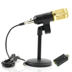 BM-800 Condensador Dinâmico Microfone Com Fio Microfone Estúdio de Som para Kit de Gravação KTV Karaoke com Suporte de Mesa