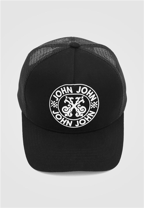 Boné John John Trucker Logo Preto