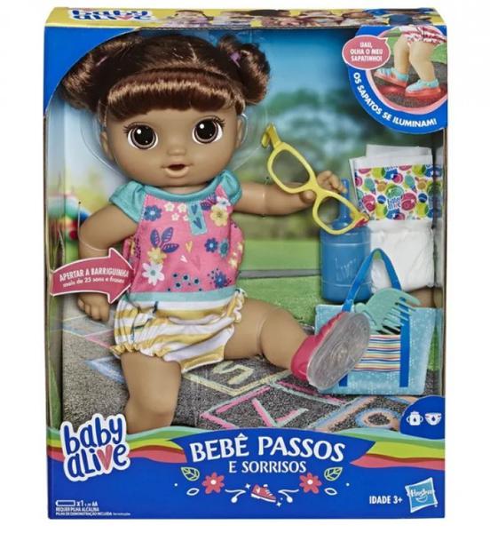 Boneca Baby Alive Passos e Sorrisos Morena E5248 - Hasbro