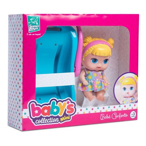 Boneca Baby Collection Mini Bebê Conforto - Super Toys