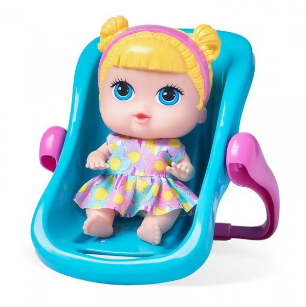 Boneca Babys Collection Mini com Bebê Conforto - Super Toys
