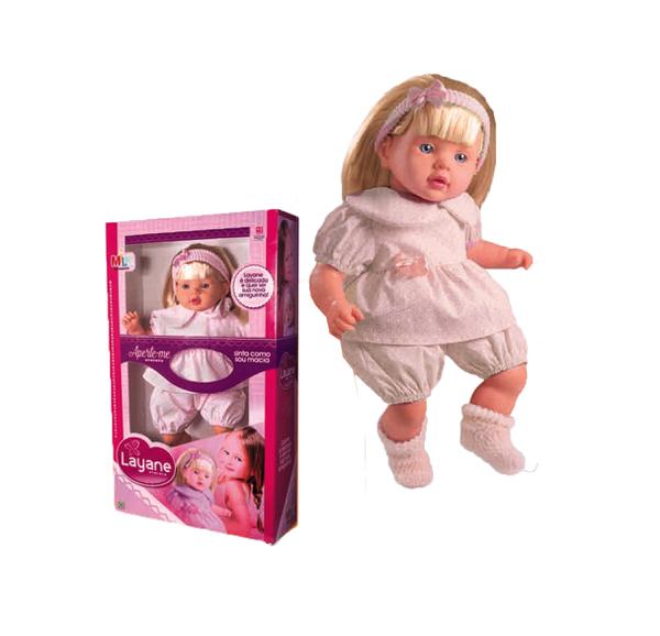 Boneca Bebê Layane - Milk Brinquedos