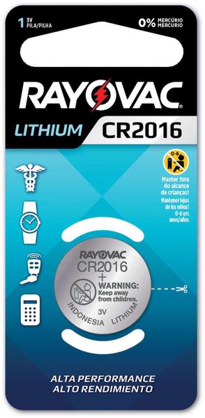 Botao CR2016 3V. Lithium (10012800462749) - Rayovac