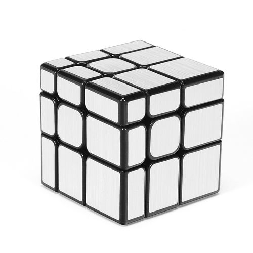 Brain Teaser Escovado Fundo Traseiro Preto Twisty Espelho S 3x3 Prata Cube Velocidade