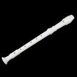 Branco ABS Resin Instrumento musical de crian?as Soprano Recorder longo Flauta