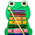 Brinquedo Educativo Musical Metalofone Colorido Sapo