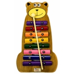 Brinquedo Educativo Musical Metalofone Colorido Urso