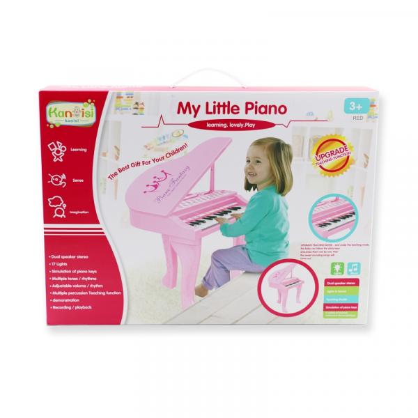 Brinquedo Infantil Instrumento Musical Piano Sinfonia - Mc18058 Rosa - Mega Compras