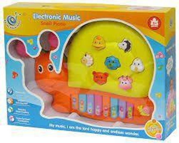 Brinquedo Teclado Animal Caracol Musical - Pica Pau
