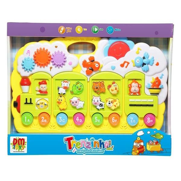Brinquedo Teclado Educativo Trenzinho Som 34cm Dm Toys 4744