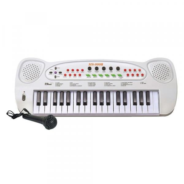 Brinquedo Teclado Musical Infantil Piano com Microfone - Dm