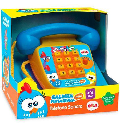 Brinquedo Telefone Infantil Music Foninho Galinha Pintadinha - Elka