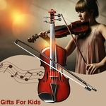 Brown Kids Violin & Bow Childrens Musical String Instrument Toy For Practice 8