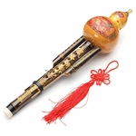 Cabaça De Bambu Natural Cucurbit Flauta C Tom Chinês Tradicional Hulusi Minoria Instrumento Musical Tradicional com Caso