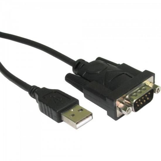 Cabo Adaptador Serial RS-232 X USB a Macho 0.8M CBUS0016 Preto STORM