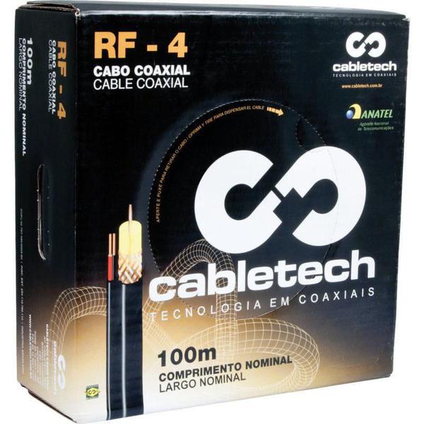 Cabo Coaxial Cftv Rff4Mm+Bipolar 2X26 Awg 85% Br Cx 100M Cabletech