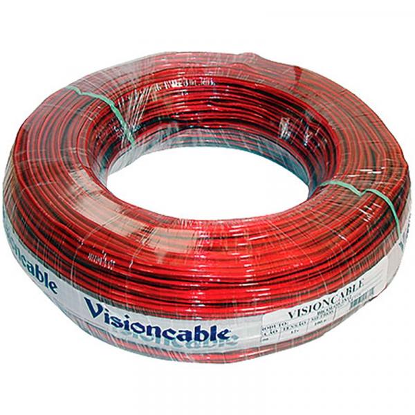 Cabo Cristal 2X20 0.50 Mm 100 Metros Vermelho Vision Cable