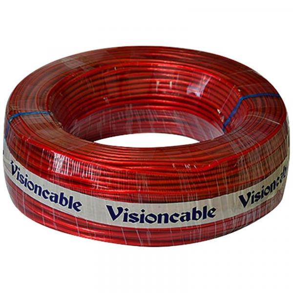 Cabo Cristal 2x18 0.75mm 100 Metros Vermelho - Visioncable