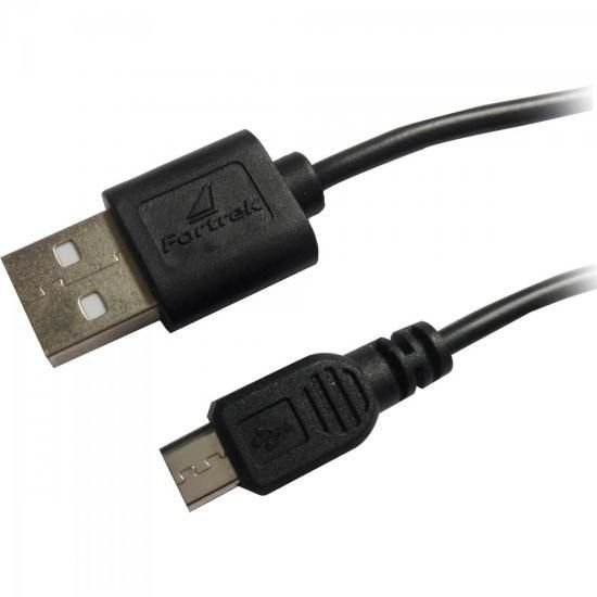Cabo de Dados Micro USB 1.2M UMI-101/1.2BK Preto Fortrek