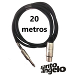 Cabo De Microfone P10m/xlr Femea 20 Metros Santo Angelo