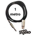 Cabo De Microfone P10m/xlr Femea 1 Metro Santo Angelo