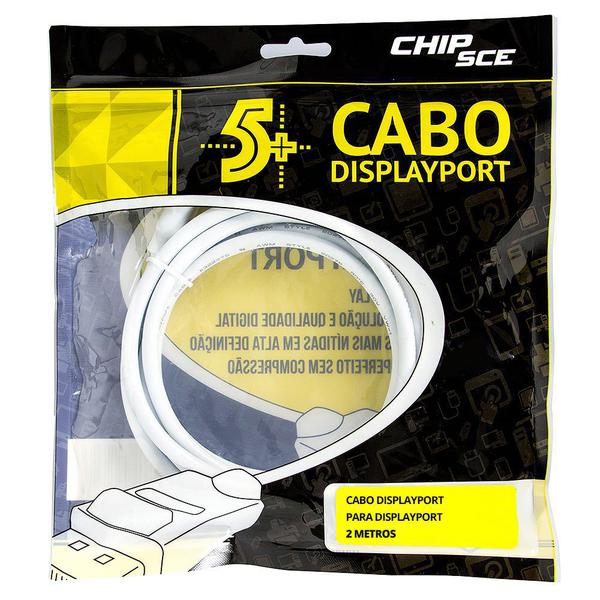 Cabo Displayport X Displayport - 2 Metros - Chipsce 5+
