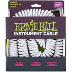 Cabo Ernie Ball 6045 Coiled Ultraflex Cable Branco Espiral