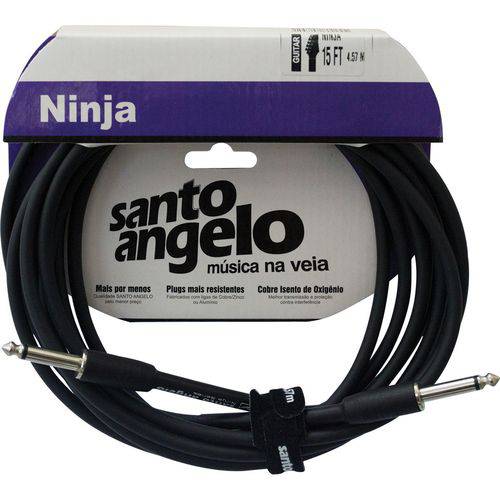 Cabo Guitarra 0,20mm P10 X P10 Ninja 4,57m Santo Angelo