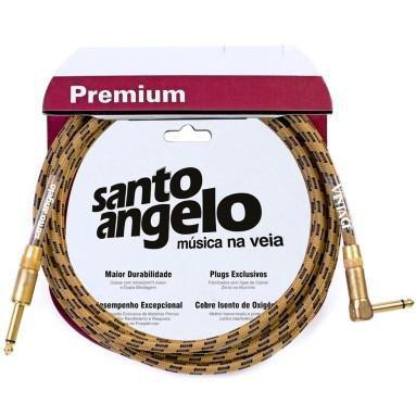 Cabo Guitarra Baixo Violão 0,50mm Textil Conectores P10 Modelo Vintage 15FT 4.57 Mt - Santo Angelo