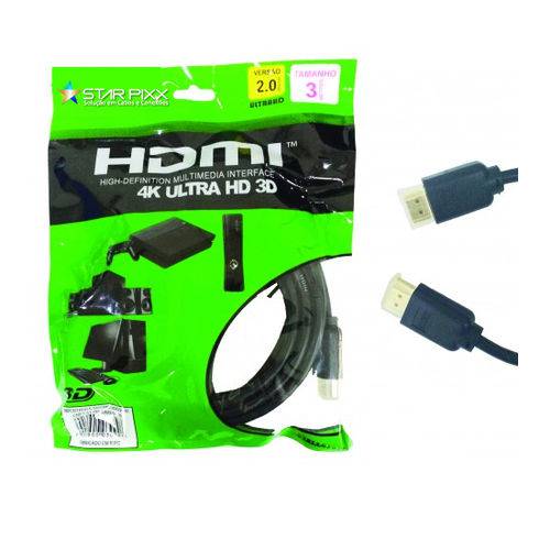 Cabo Hdmi 2.0 4K Ultra HD com Filtro 03 Metros