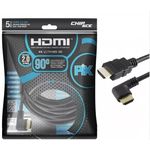 Cabo Hdmi 5m 2.0 19 Pinos Ethernet 5 Metros 4k Ultra HD 3d