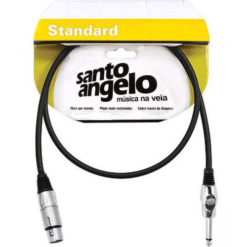 Cabo Microfone 0,30MM Conectores P10 X XLR Femea ANGLHG 03FT 0.91 Mt - Santo Angelo