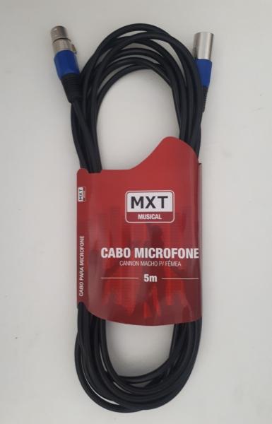 Cabo Microfone Cannon Macho/femea 5m - Mxt