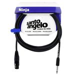 Cabo Microfone Santo Angelo 08735 Ninja Hg 20ft 6,10m Embo.p10 Xlr Preto