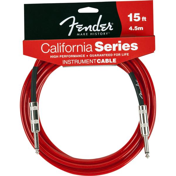 Cabo para Instrumentos 4,5m California Series Vermelho - Fender - Fender