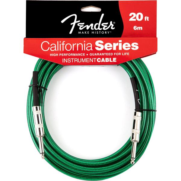 Cabo para Instrumentos 6m California Series Verde - Fender - Fender