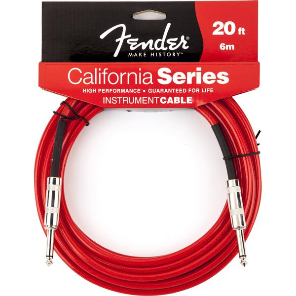 Cabo para Instrumentos 6m California Series Vermelho - Fender