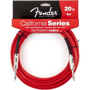 Cabo para Instrumentos 6M California Series Vermelho Fender