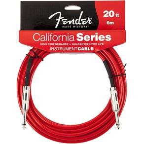 Cabo para Instrumentos P10 X P10 6m California Séries Vermelho Fender